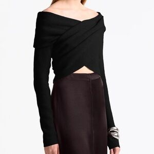NWT Altuzarra Off-the-Shoulder Black Sweater, XS